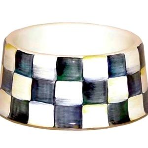 MacKenzie-Childs Courtly Check Enamel Pet Dish